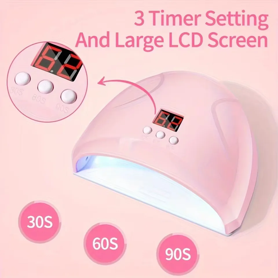LINMANDA Set de Manicura USB Taladro Eléctrico para Uñas Kit de Lima y Pulido con Lámpara LED Lápiz de Mano Lijadora Bloque de Pulido Herramientas de Manicura 2
