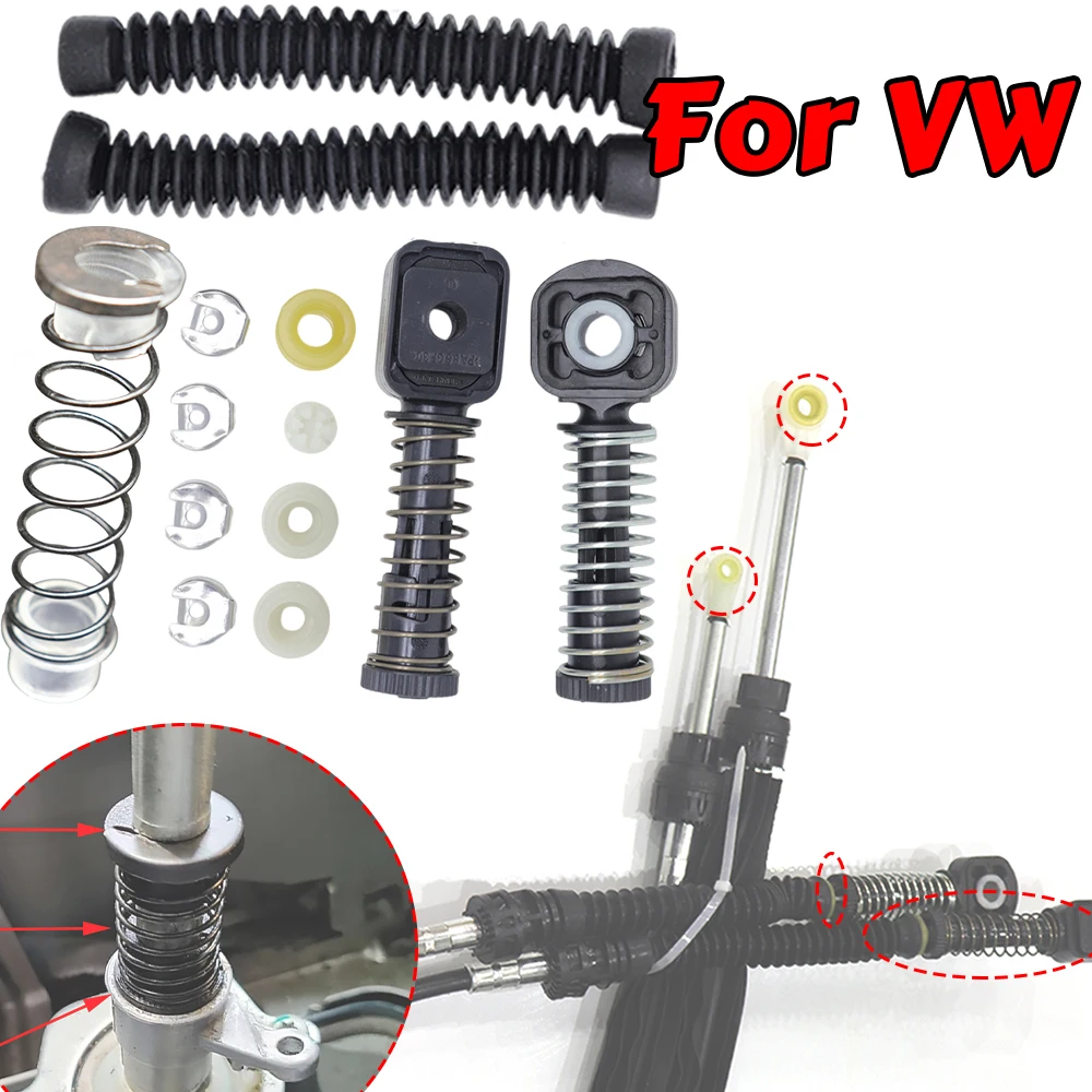 

Car Gear shift linkage End Bowden Cable Gaiter Bushing Catch Selector Shaft Collect Shifter Lever Adjuster Repair Kit Fix For VW