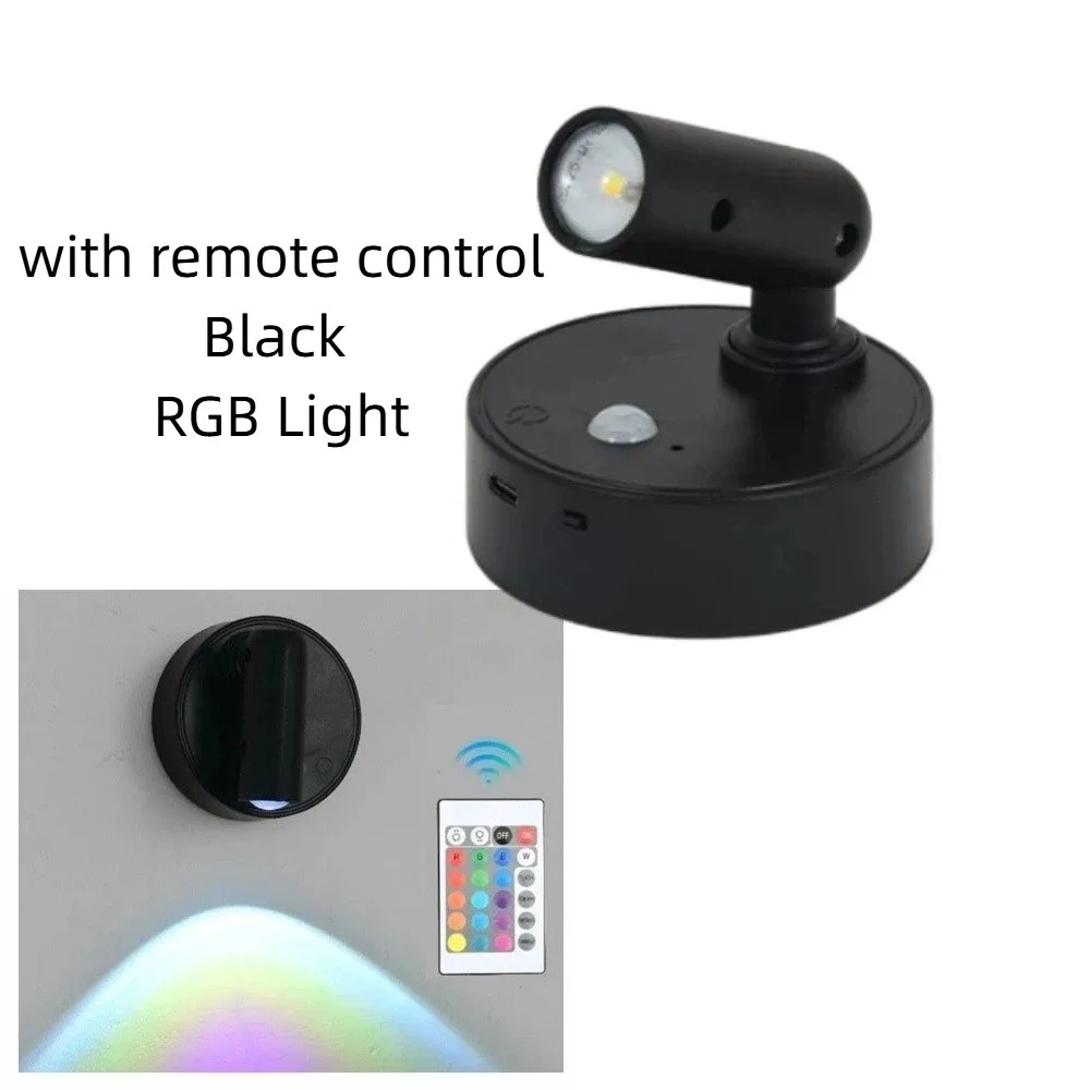 

Беспроводные светодиодные настенные светильники 0.5W 360 ° Вращающийся светодиодный беспроводной настенный светильник с регулируемой яркостью, сенсорным управлением и магнитным креплением