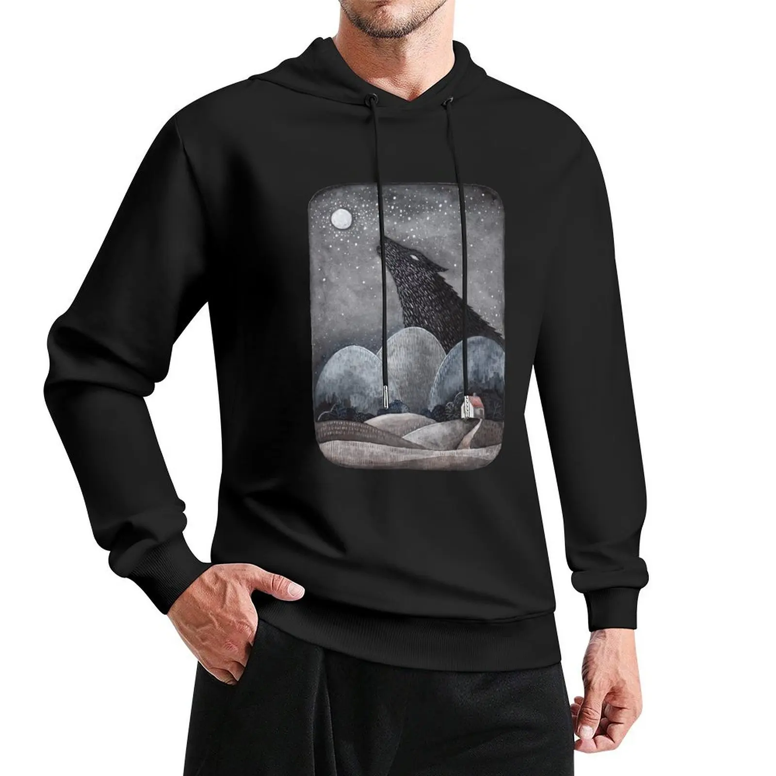 Spirit of Wolf Hoodie men's autumn clothes men's coat aesthetic clothing korean autumn clothes hoodies for men