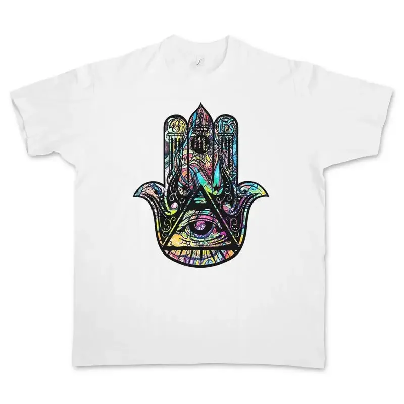 ILLUMINATI HAND HAMSA T SHIRT Society Free Masons Loge Lodge Illumiatus