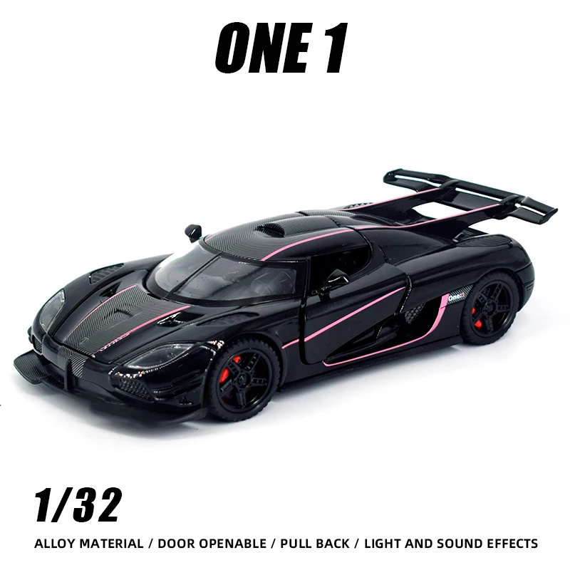 

1:32 One1 Supercar Sports Car Metal Model Toy Boy Diecast Alloy Vehicle Fast Furious Wheels One Piece Sound Light Collect Mini