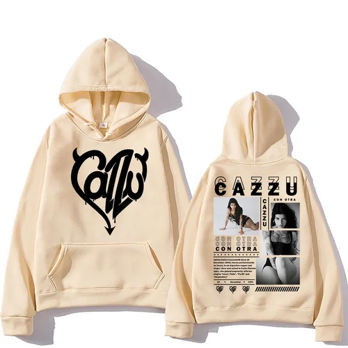 Imagen 2 del producto Cazzu Con Otra nuevo álbum Sudadera con capucha Cazzu diseño Retro jersey estético mujeres hombres moda versátil sudadera suave ropa Casual