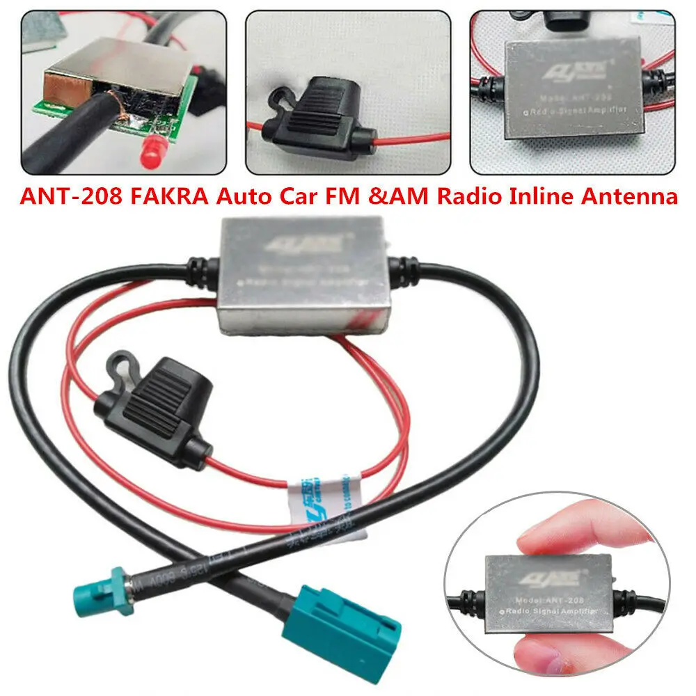 

5-я ANT208 Автомобильная радиоприемная антенна 12 В FM AM с усилением 25 дБ и уровнем шума ниже 7 дБ для более четкого приема