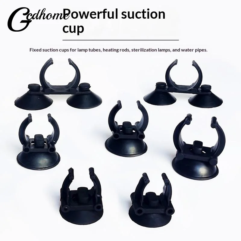 Aquarium Heating Rod Holder Suction Cup Non Mark Fixing Tool for Fish Tank Installation 5pcs Set