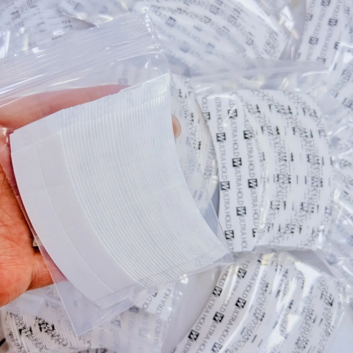 360/720/1080PCS All'ingrosso Walker No Shine Sistema di Capelli Nastro Bianco Nastro Biadesivo per Parrucchino Parrucca Pezzi di Capelli