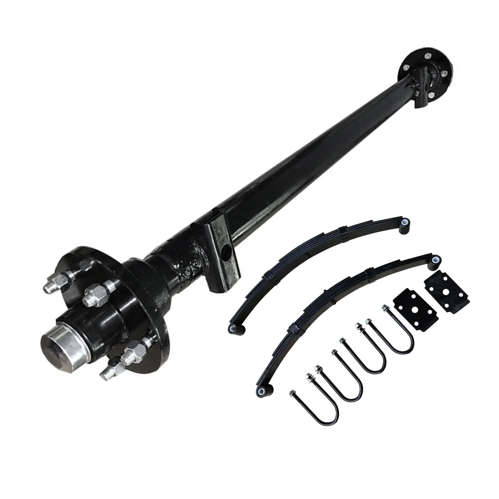 

AP01 3,500LB 72HF 58SC Прямая натяжная ось прицепа для лодочного прицепа RV Универсальная ось