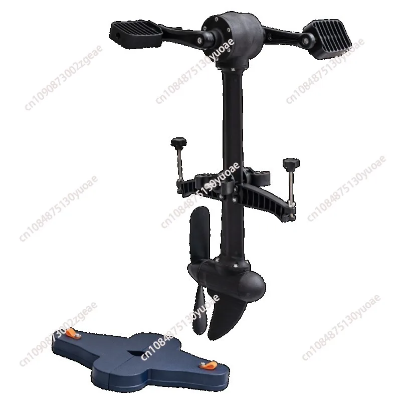 Lightweight plastic kayak pedal system - forward/reverse pedal control for changing fins