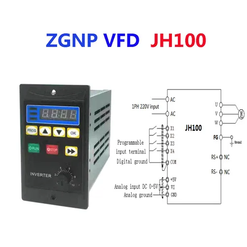 Controlador de velocidad JH100 0,75 kW 1,5 kW 220 V controlador de motor ZGNP