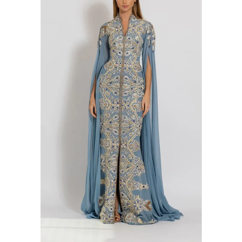 

Luxury Fixed Crystal Moroccan Work Dubai Kaftano Wedding Bridesmaid From Fashion Trend