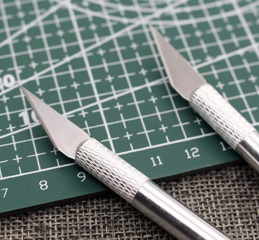 Non-Slip เครื่องตัดมีดใบมีดมีดโลหะมีดชุดเครื่องมือ PCB DIY ซ่อมเครื่องมือแกะสลักหัตถกรรมใบมีดไม้ซ่อมโทรศัพท์