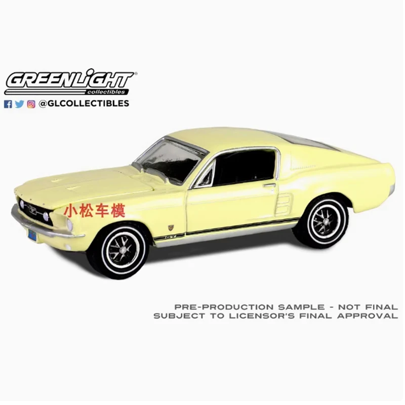 Grünes Licht 1:64 Maßstab 1967 Ford Mustang GT High Country Spezial legierung Auto Modell statische Dekoration Sammlerstücke Geschenk Spielzeug