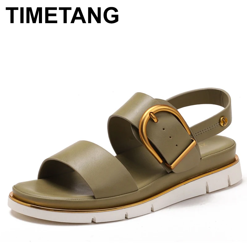 

Large Size Sandals Clogs With Heel Comfort Shoes for Women Suit Female Beige Buckle Strap All-Match Big New Thick Black
