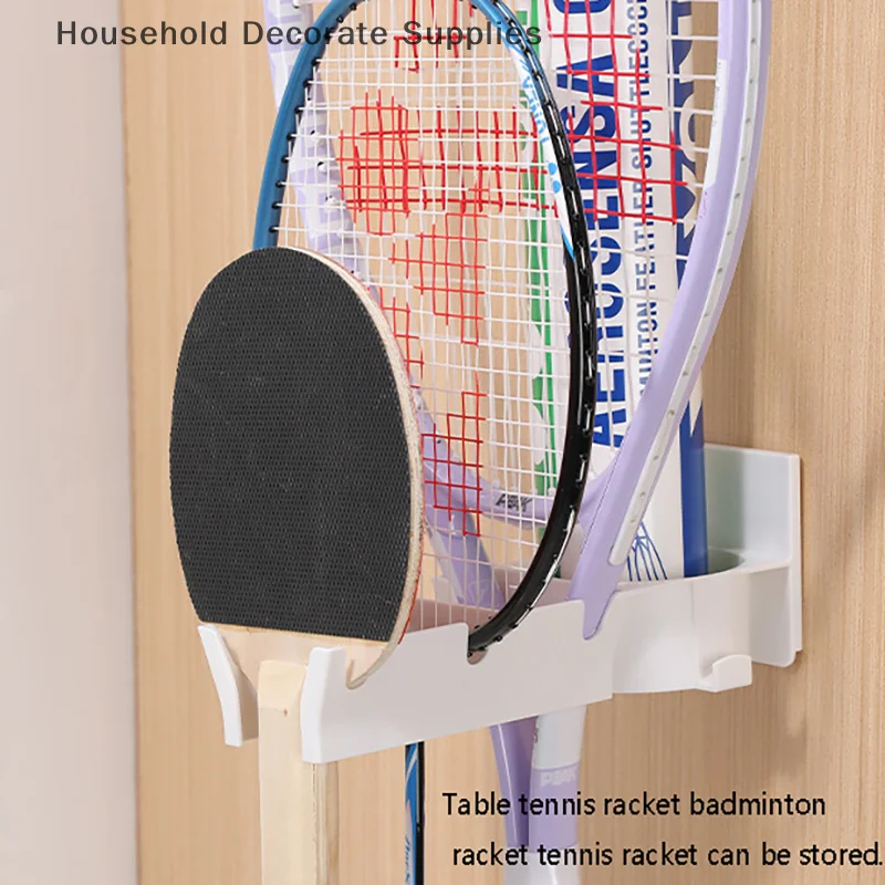 1PC Tennis Wall Rack Badminton Racket Organizer Stand Multifunctional Home Storage Organization Racket Display Organizer For