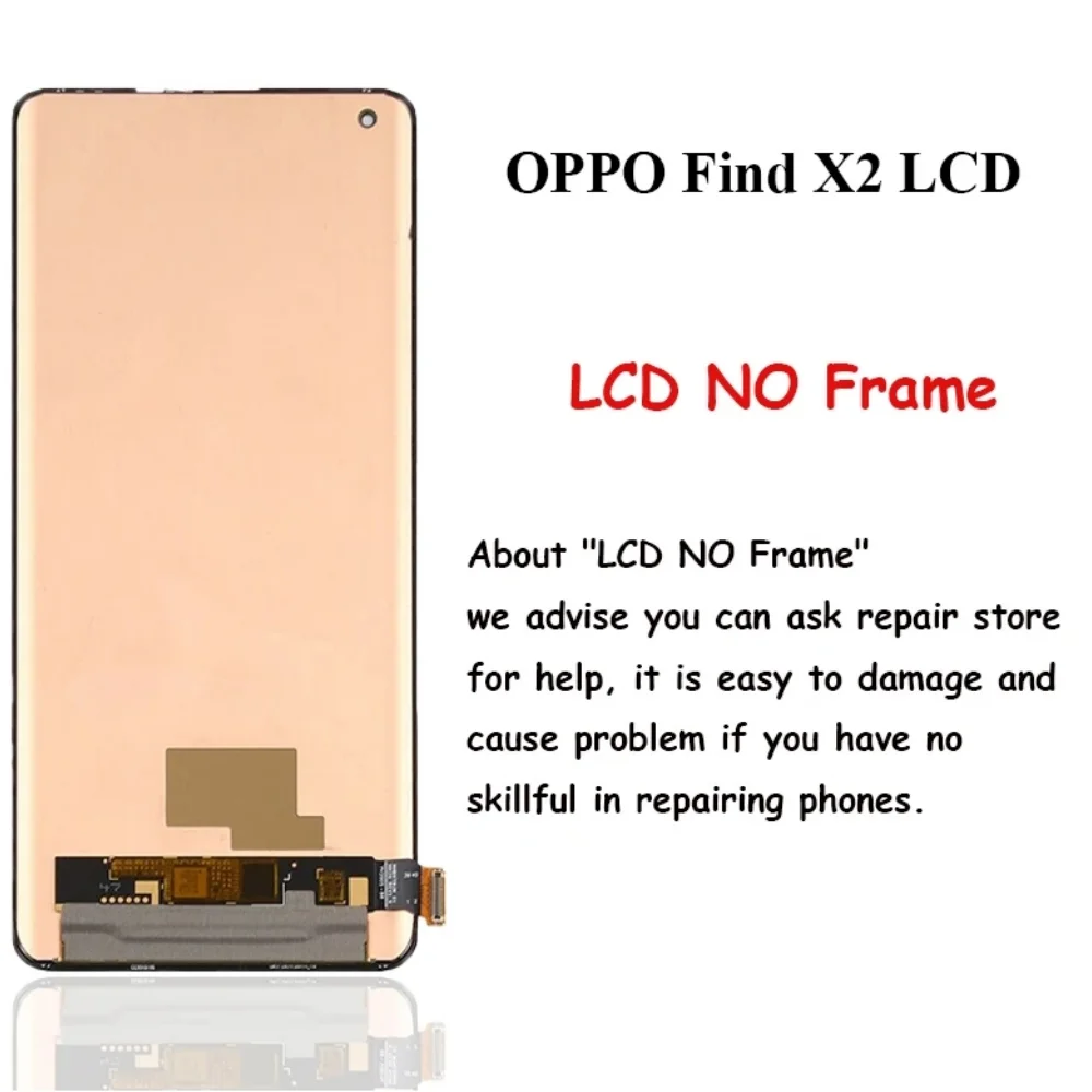 6.7 inch OLED For OPPO Find X2 / Find X2 Pro LCD Display Screen +Touch Panel Screen Digitizer For OPPO X2 X2pro CPH2025 screen