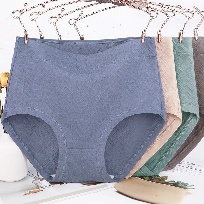 Women Cotton Panties Lady Underwear Middle-aged Women's Mother High-waisted Shorts Plus Size Women's Underwear Cotton Briefs
