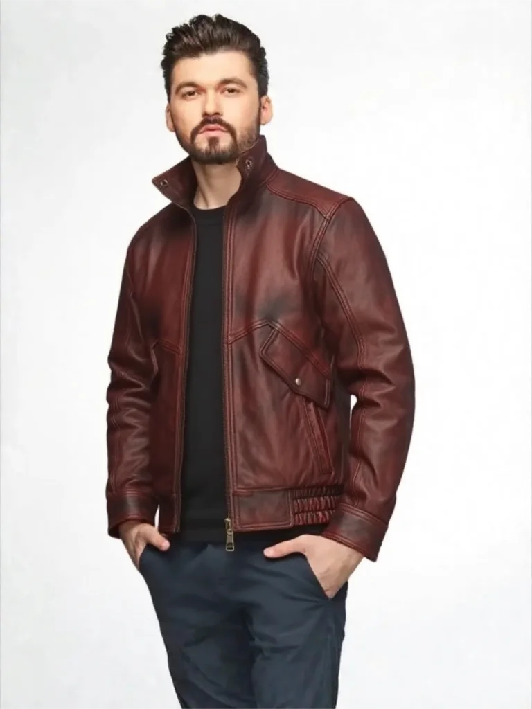 

Винно-красная кожаная куртка мужская в винтажном стиле размера плюс 5XL из натуральной воловьей кожи с отложным воротником в стиле ретро летное пальто