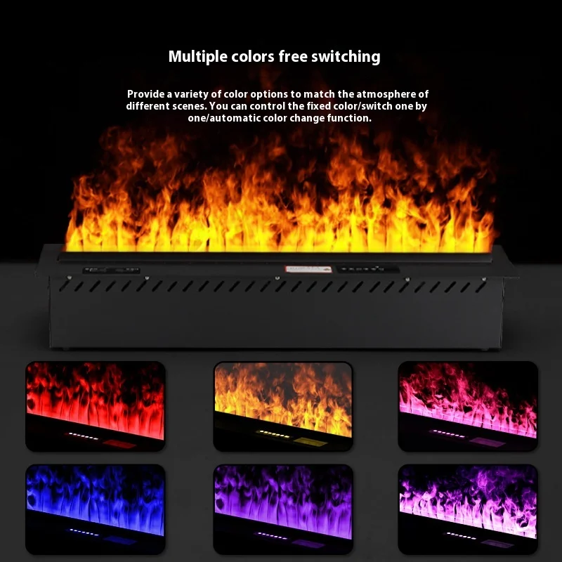 Decorative vapor Fireplace Led Light 3d Water Steam Atomization Electric Fireplace App Remote Built in 3d Electric Fireplace