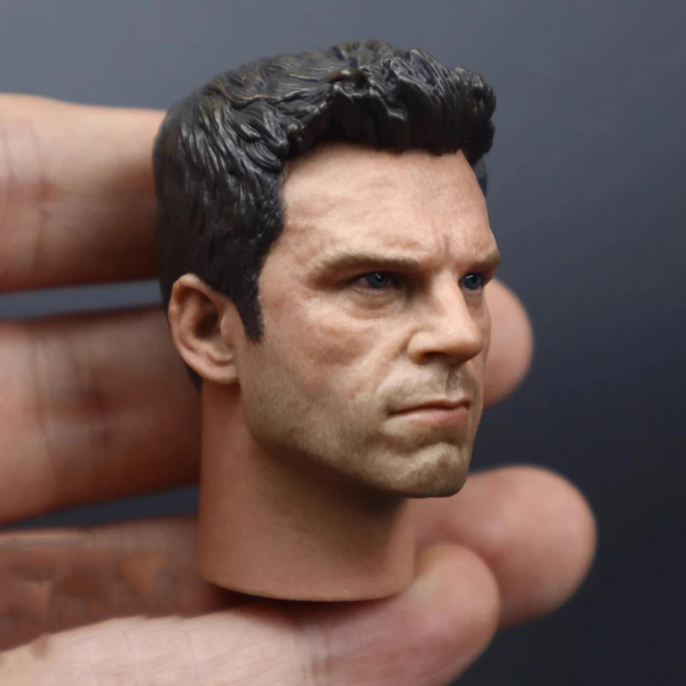 1/6 Male Handsome Guy Brad Pitt Head Sculpture Carving Toys Model For 12