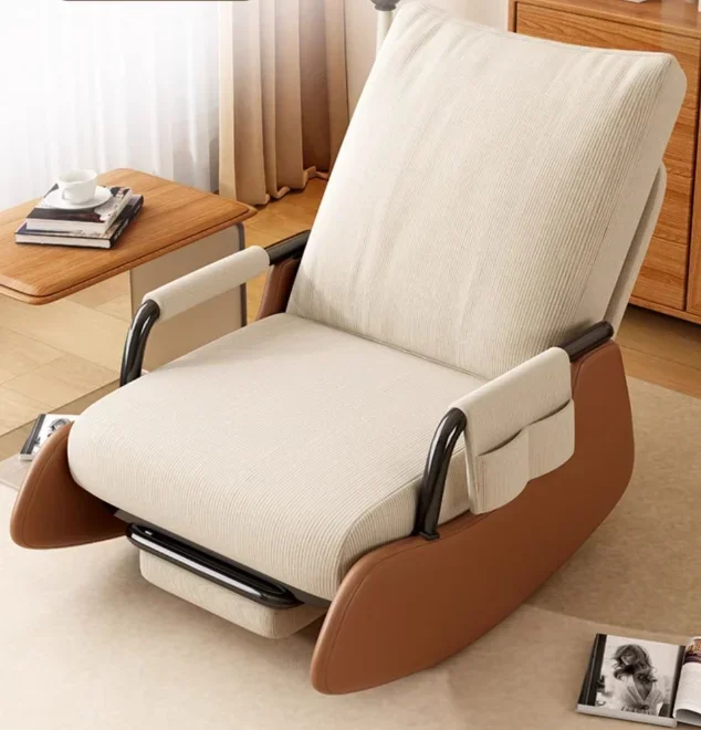

#For Nordic style single leisure rocking chair balcony courtyard living room comfortable lazy sofa chair