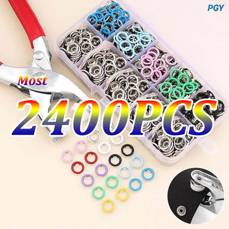 400-1200PCS Plier Tool Metal Snap DIY Craft Supplies Sewing Button Thickened Snap Fastener Kit  for Installing Sewing Bag Clothe