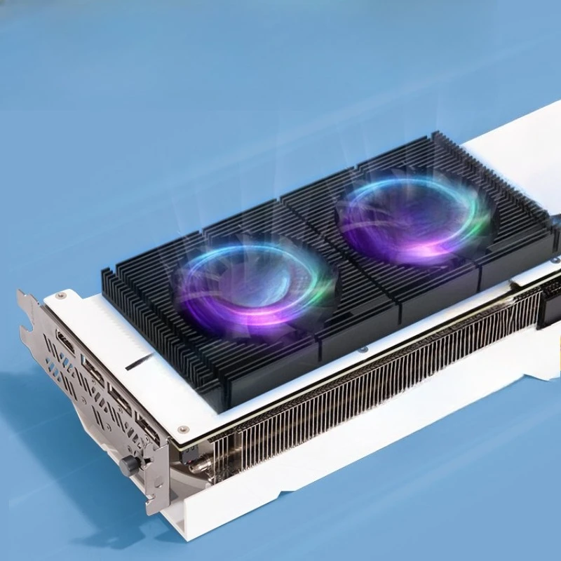 Graphics card backplane radiator RTX3090 back cooling fan video memory cooling