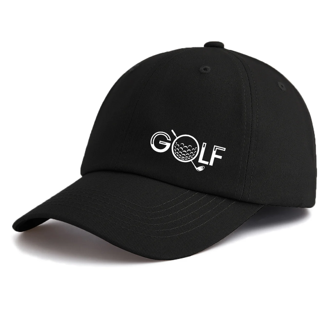 Boné de beisebol com estampa GLOF de 1 unidade para adultos, estilo retrô minimalista casual macio ajustável chapéu de pai, perfeito como presente