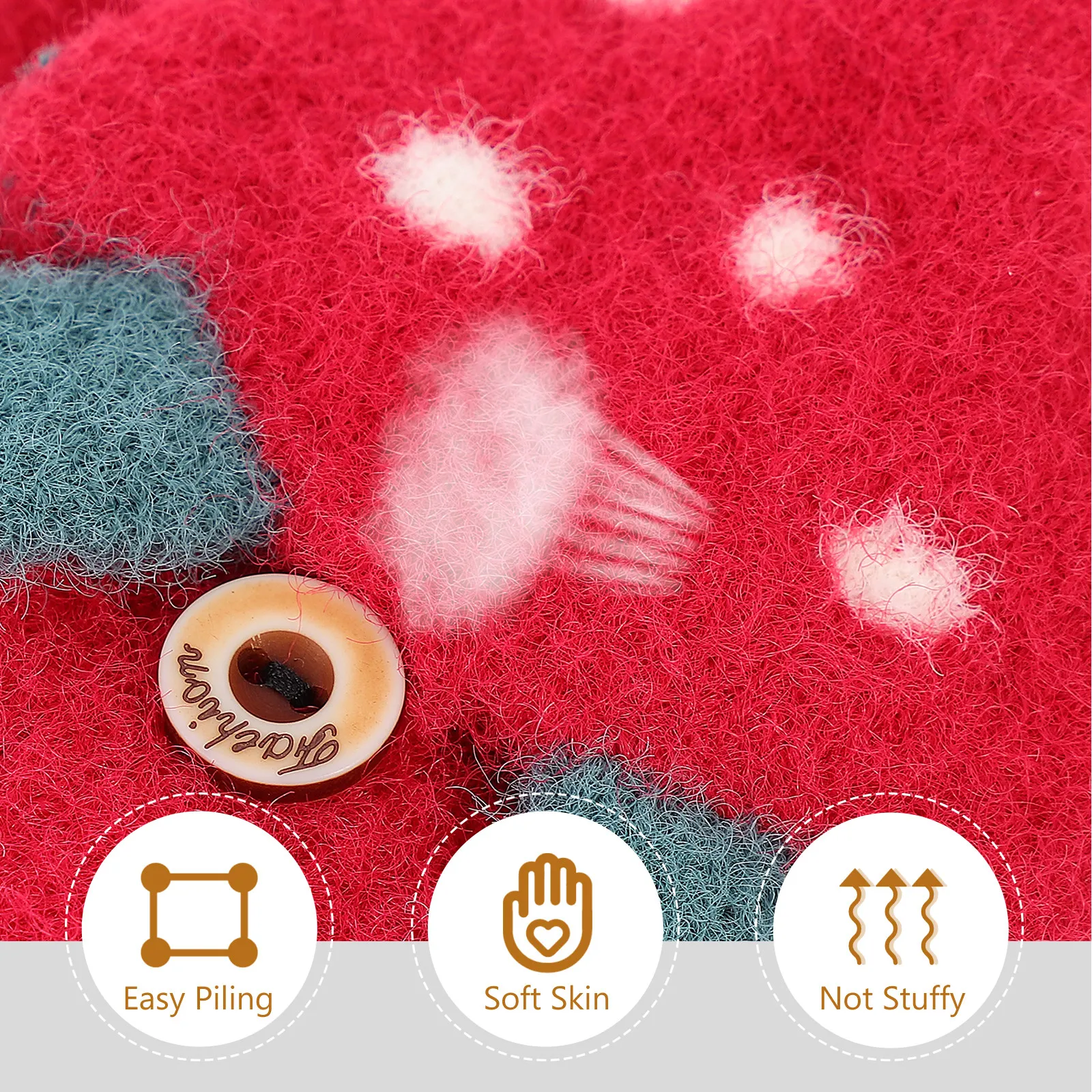 

1 пара теплых детских вязаных варежек с мультяшным дизайном лисы, зимние перчатки-трансформеры для детей, удобные, мягкие, теплые