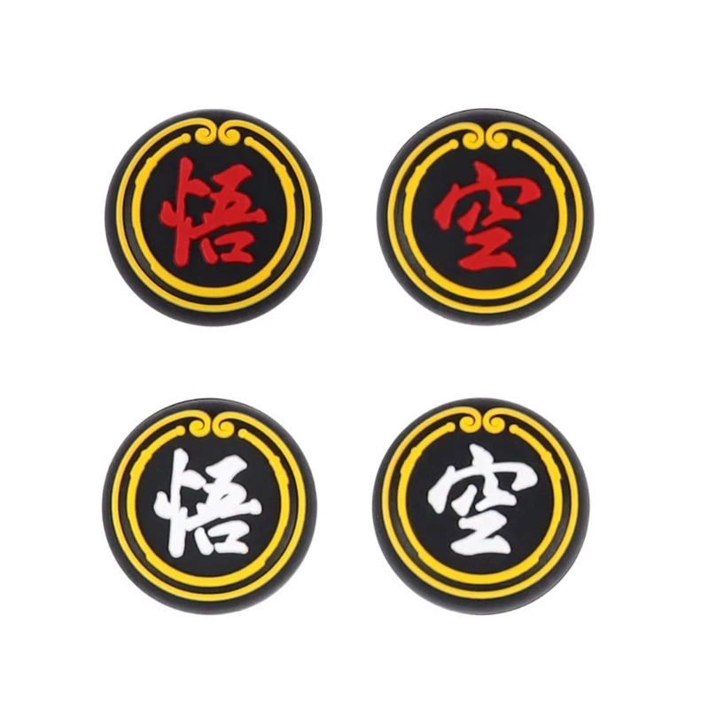 

Joystick Cover for Wireless Game Controller Printed Chinese Characters Thumb Grip Caps Silicone Thumbstick Cover