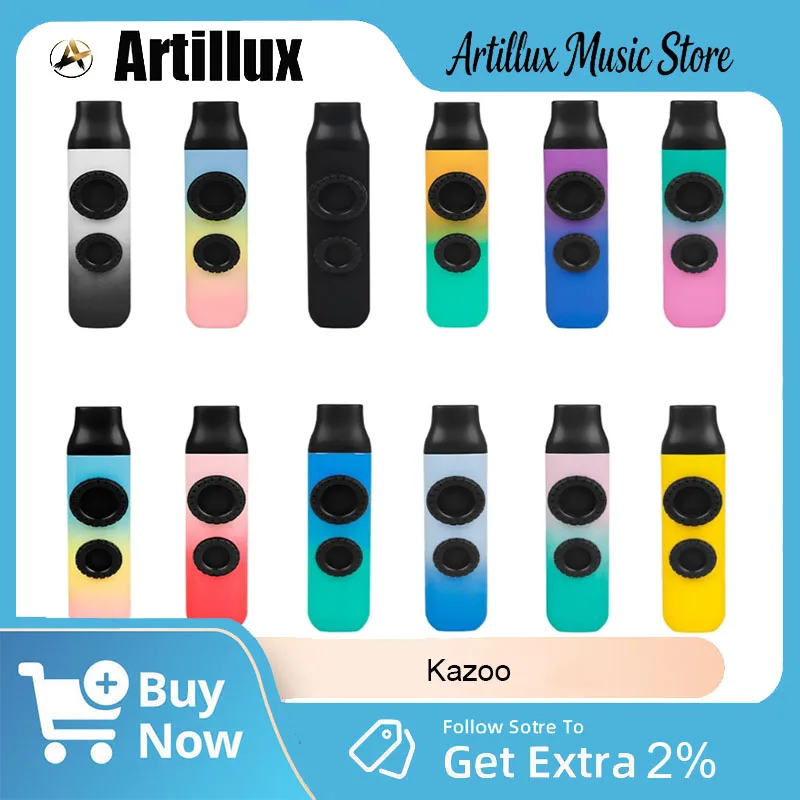 

Artillux 1 Set of Kazoos Portable Musical Instrument Kazoo Light Weight Design ABS Easy to Playing for Different Music Styles