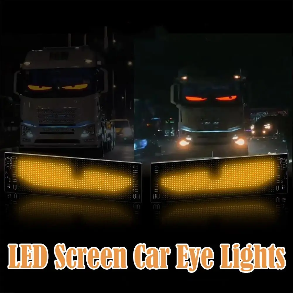 Truck Specific LED Screen Eye Light Smart APP Control LED Panel LIghting Pixel Matrix LED Light Intelligent RGB Sticker Car S2D2