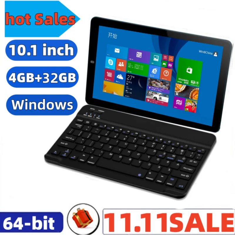 

Big Sales 10.1 INCH MLT10W N4000 CPU 64 Bit 2 in1 Tablet PC 4GB DDR RAM 32GB ROM WINDOWS 10 with Keyboard Battery 6000mAh