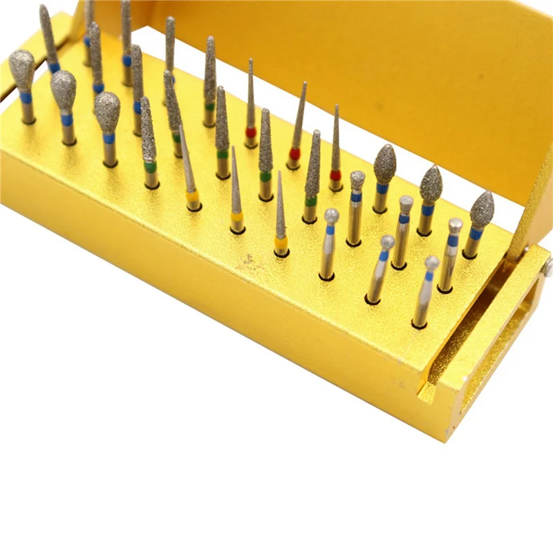 ABBN-120 個ダイヤモンドバードリル + ブロック高速ハンドピースホルダーアルミム器具歯のホワイトニング用