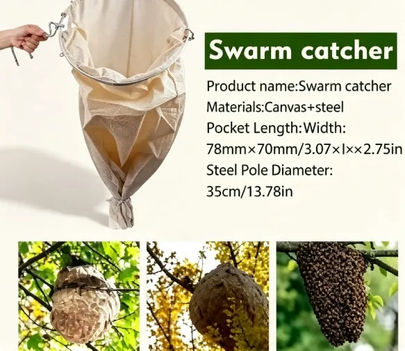 Portable telescopic rod bee recruitment tool for beekeeping supplies