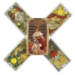 Golden Art Nouveau Tarot Cards A 78 Deck Oracle English Visions Divination Edition Borad Playing Games
