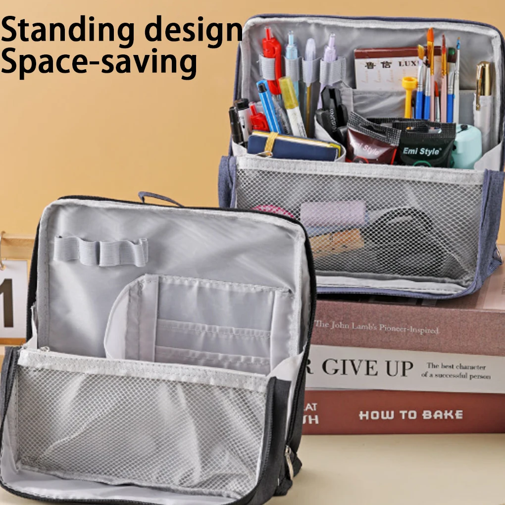 

Студенческий пенал, большая вместительная сумка для канцелярских принадлежностей, сумка для хранения косметики, школьная сумка для канцелярских принадлежностей, несколько отделений