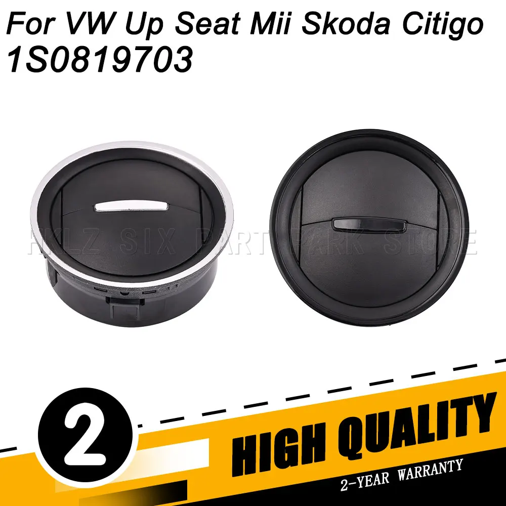 Black Silver Front Dashboard AC Air Vent Grille Diffuser OEM 1S0819703 For VW Up Seat Mii Skoda Citigo Car Accessories