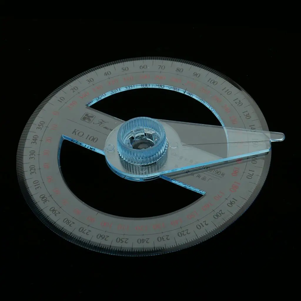 Small Angle Protractor Clear 360 Degree Plastic Ruler Swing Arm for School Supplies Math and Geometry Students