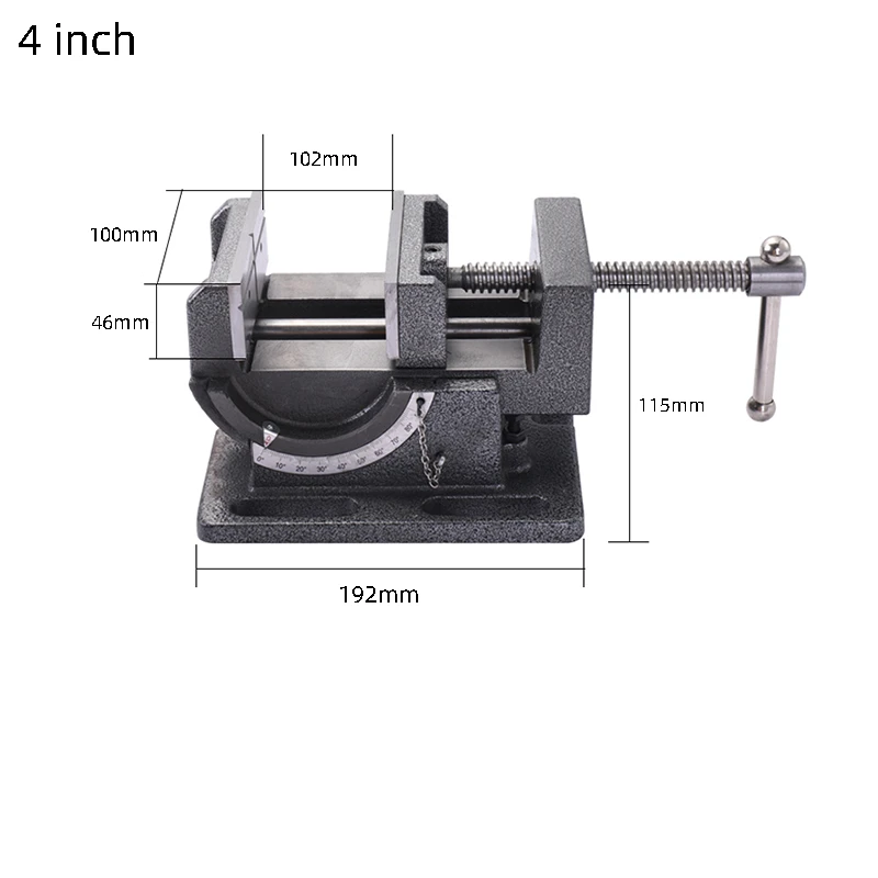 เครื่องหนีบเครื่องมิลลิ่งความแม่นยำ3 "/4", คีมปากจิ้งจกมุมแบนเครื่องเจาะ