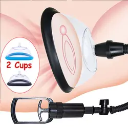 Manual Pussy Pump Female Breast Massager Vaginal Clitoral Suction Cup Enlarged Vacuum Pump Cover Nipple Stimulator Adult Sex Toy