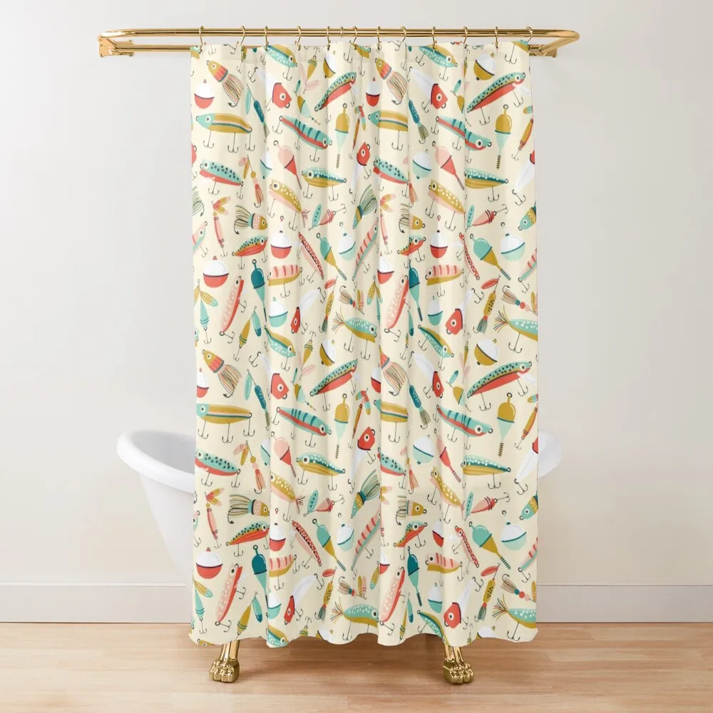 

Fishing Lures Shower Curtain Bathroom Accessorys Set For Bathroom Bathroom Shower Set Curtain