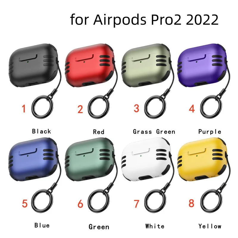 AirPods Pro 2 2022用ケース,鎧保護付き,滑り止め,Appleイヤホン用アクセサリー