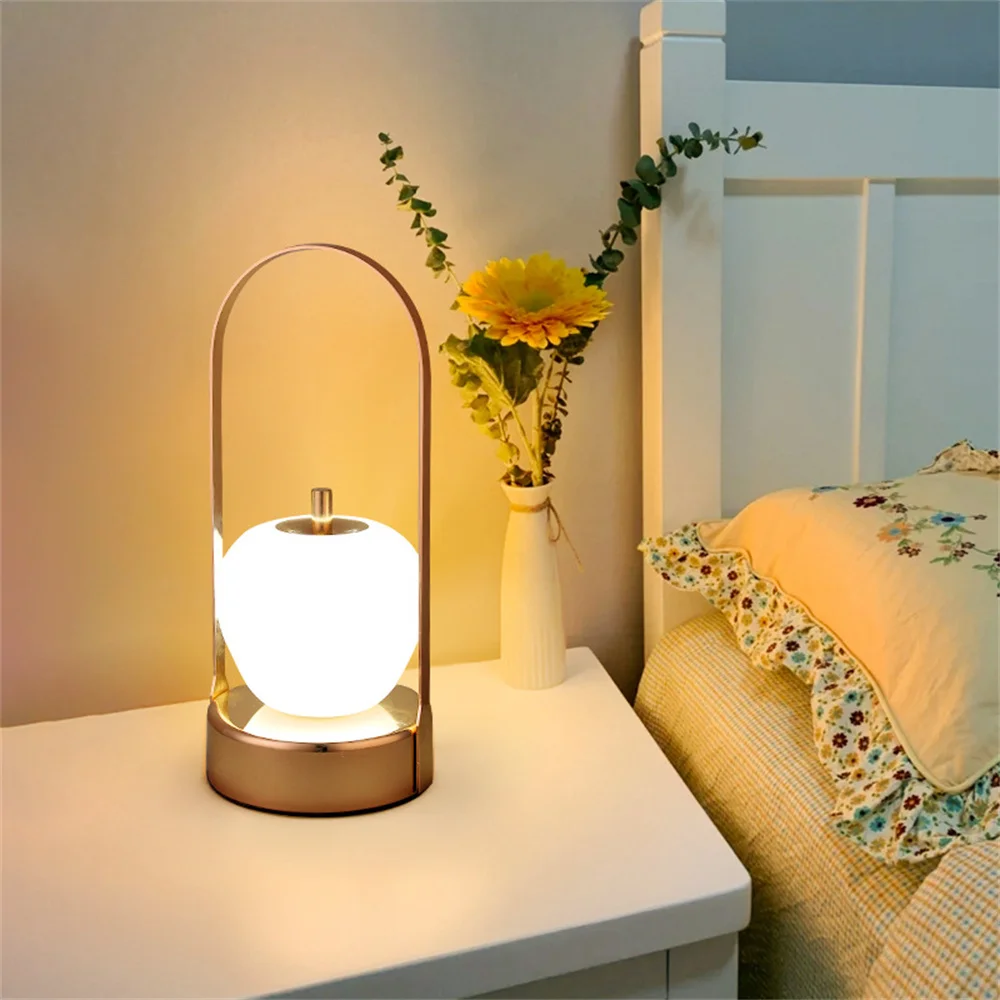 Dimming Table Lamp Bedroom Bedside Night Light Rechargeable Desk/Living Room Creative Touchable Decor Lamps Camping Lamp Gifts