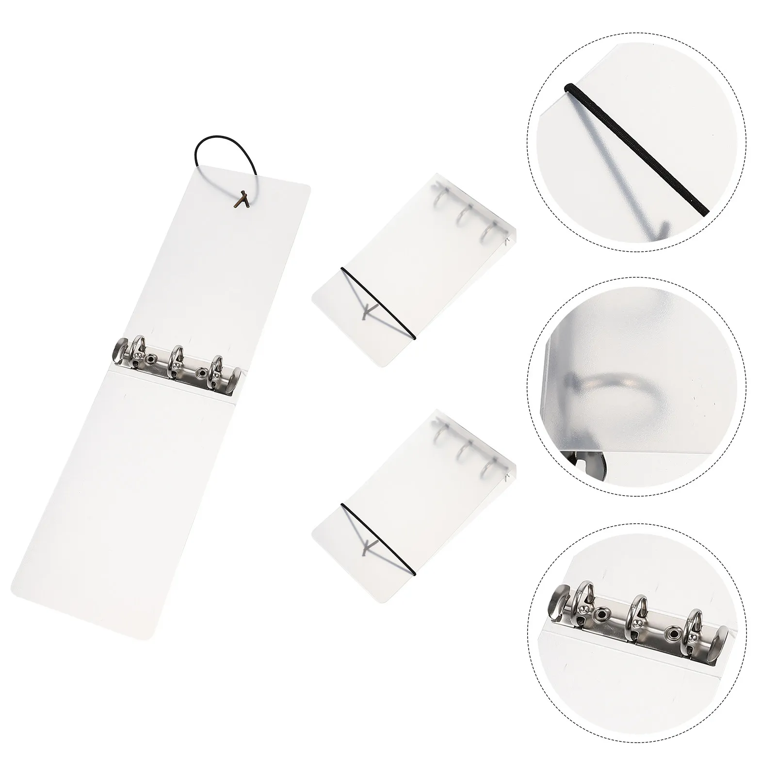 

3Pcs Detachable Clear Binder Clips Notebook Binder for Students Teachers Professionals Loose Leaf Organization Storage Class