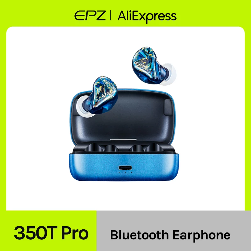 EPZ S350T Pro True Wireless Auricolari TWS Bluetooth 5.2 IPX7 Auricolari da gioco e sportivi impermeabili e resistenti al sudore