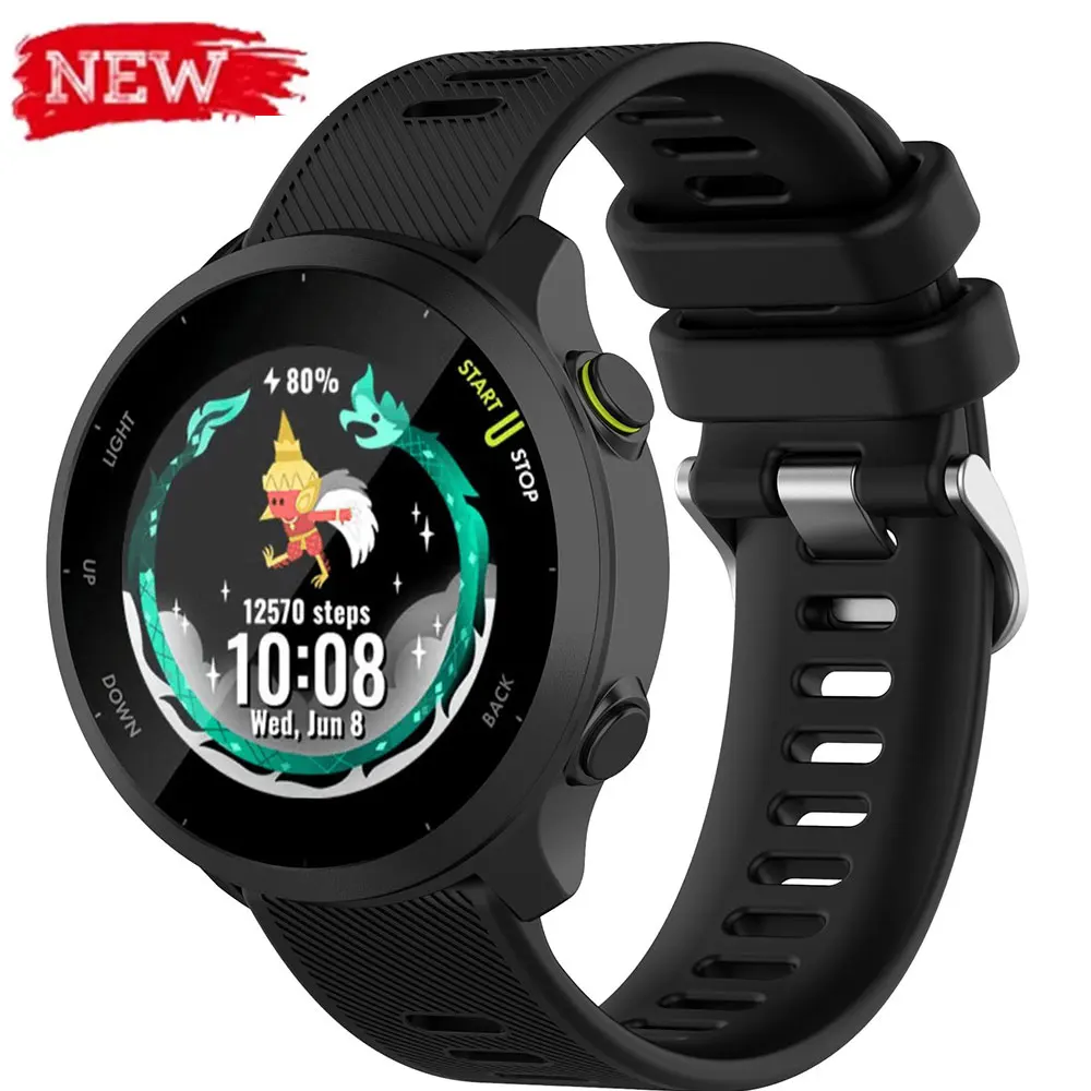 20mm Silicone Strap For Garmin Forerunner 165/168/245/158/55/645 Sport Wristband Bracelet For Garmin Venu SQ 2 Watch Accessories