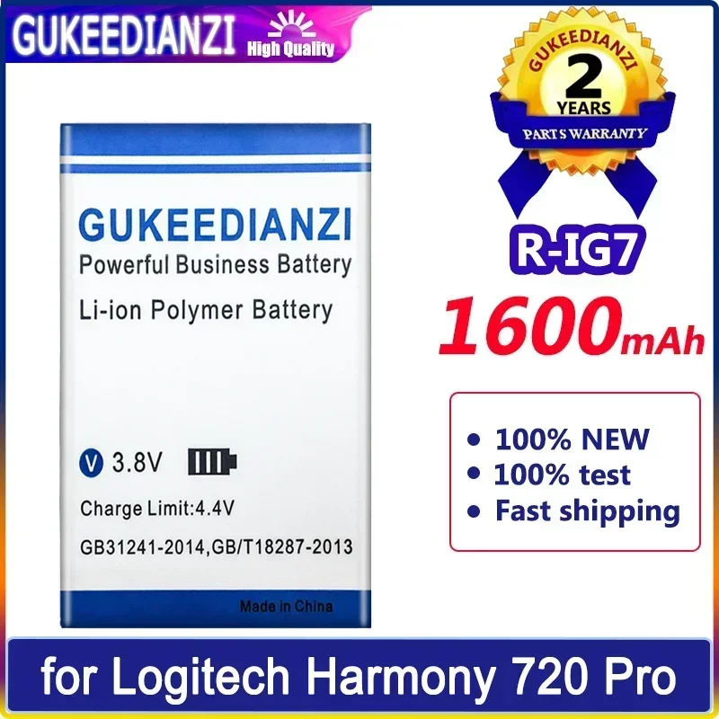 Bateria High Capacity Replacement Battery R-IG7 1600mah For Logitech Harmony 895 900 880 720 Pro 780 785 885 890