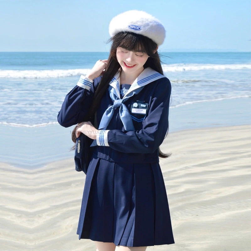 

Japanese School Uniform Girls Original Japanese Style girl's JK Uniform Set Sailor JK Skirt Student Daily Jk Uniform