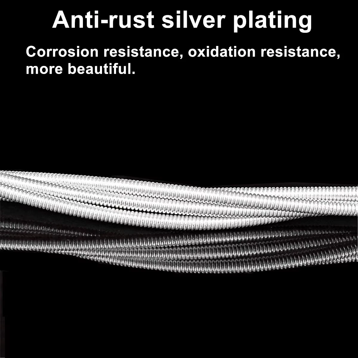 6pcs Classical Guitar Strings Set Plating Super Light Classic Guitar Clear Nylon Silver Strings Silver Plated Copper