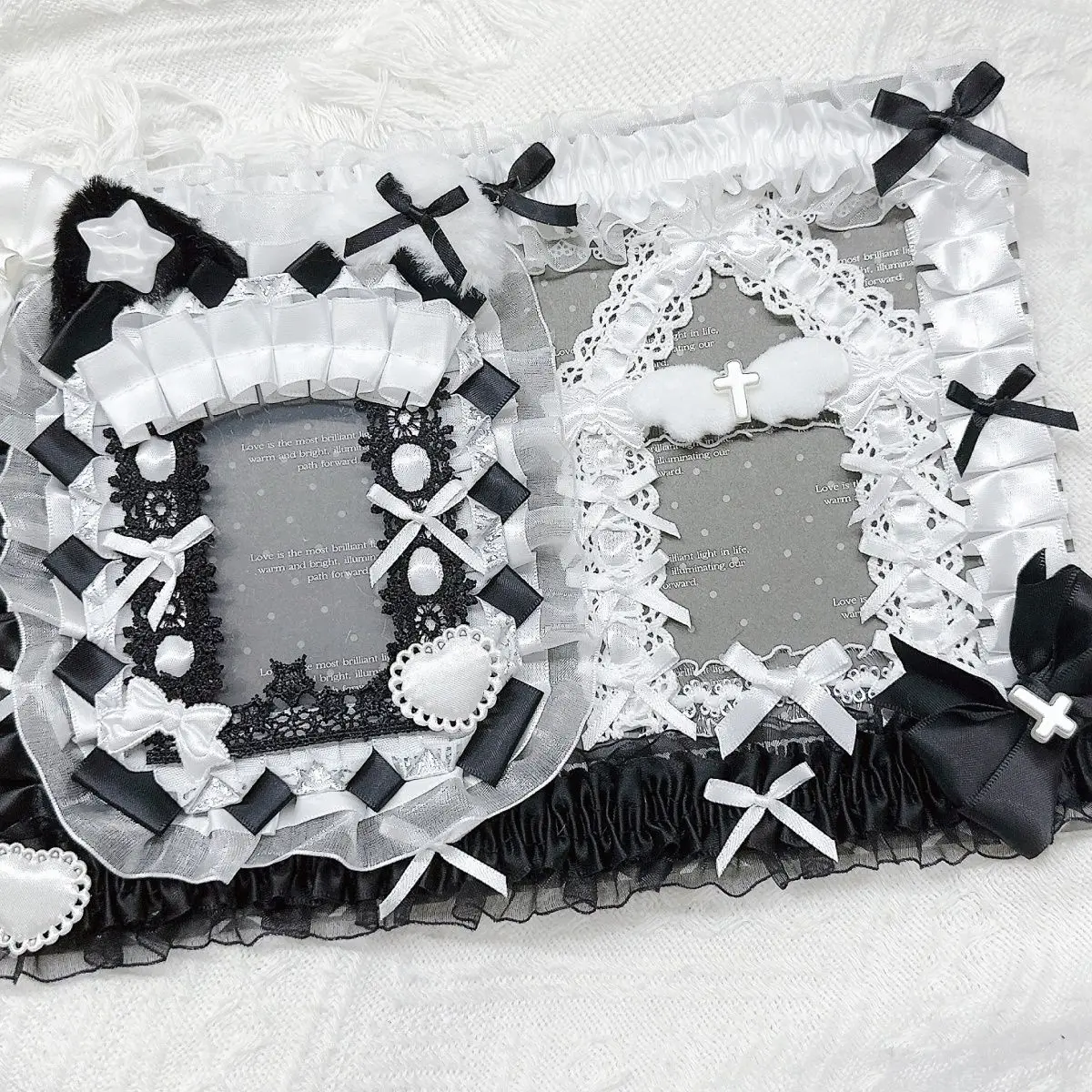 Gothic style Insert Board cute lace badge Organizer Board Card Holder Decoration goods display Lace Backplate